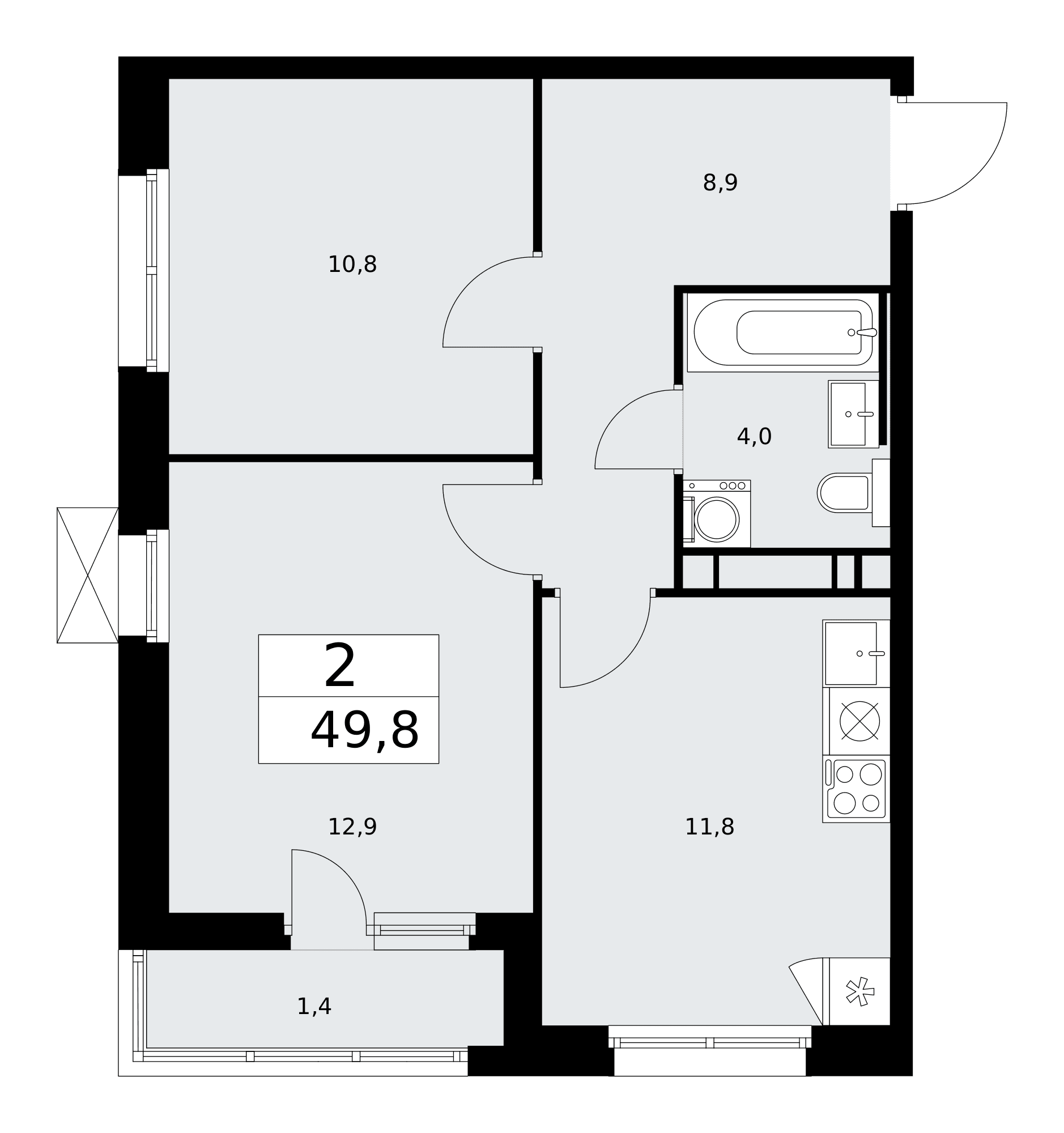 Скандинавия Москва — планировка Студия
