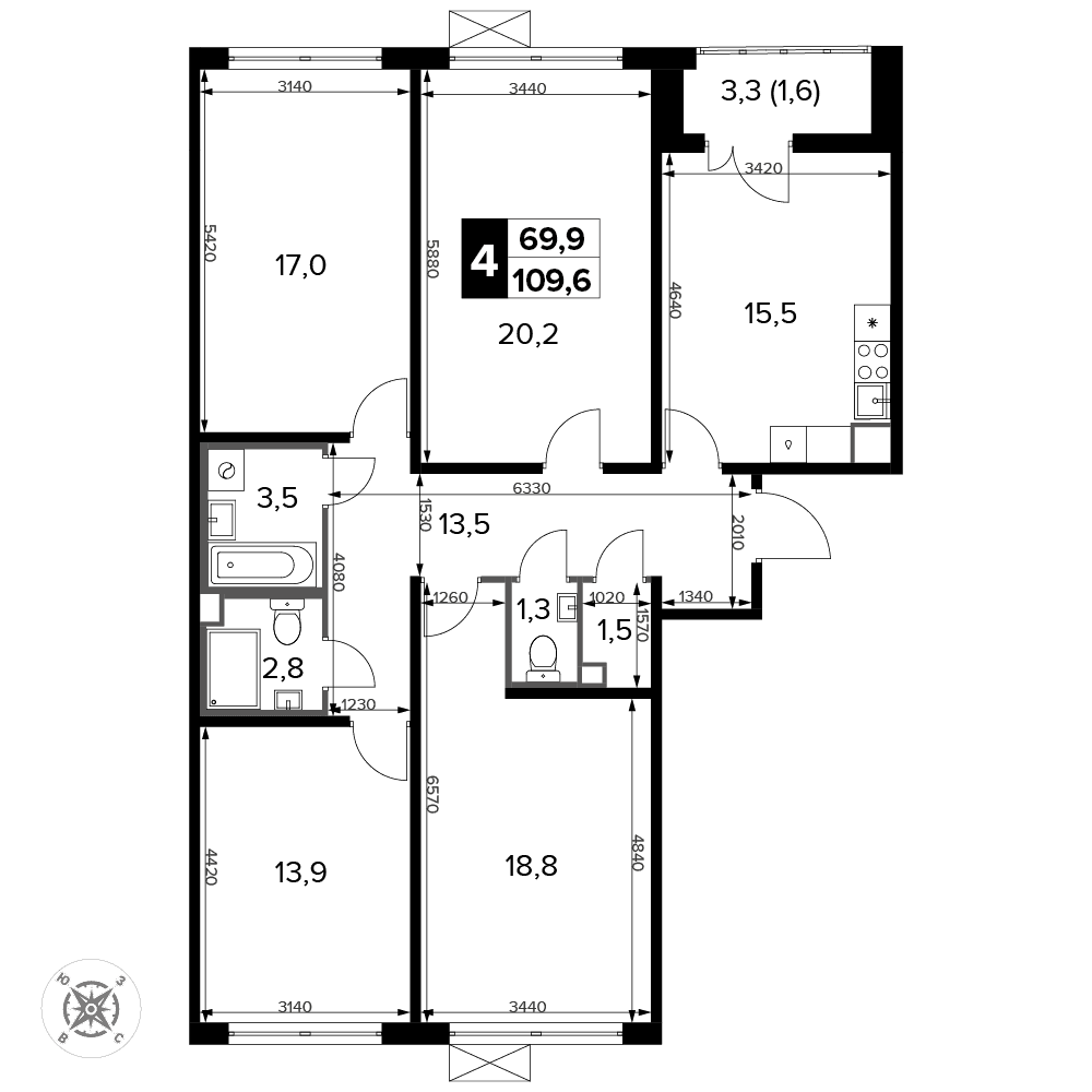 1-й Ленинградский Москва — планировка 4