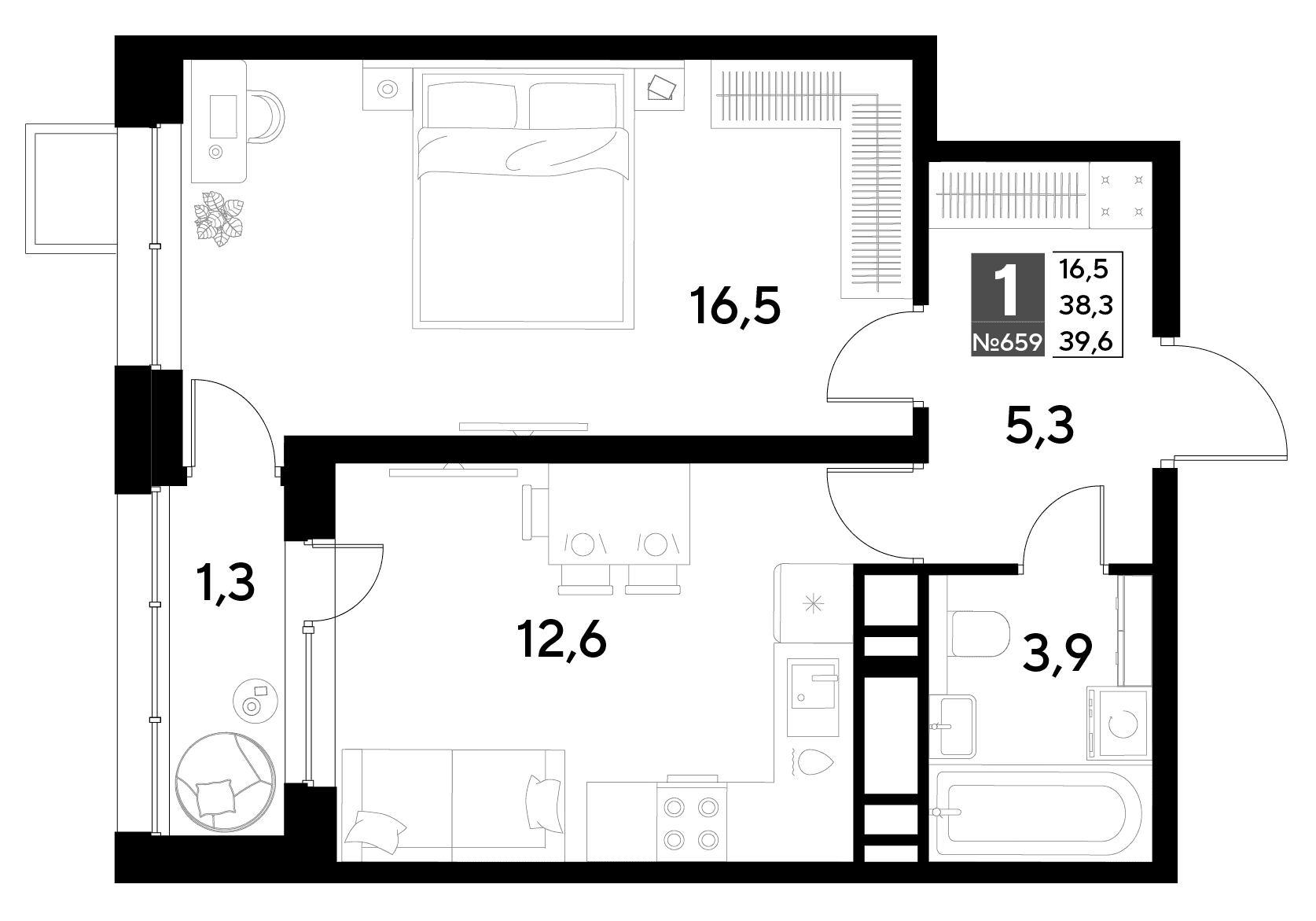 Снегири Омск — планировка 1